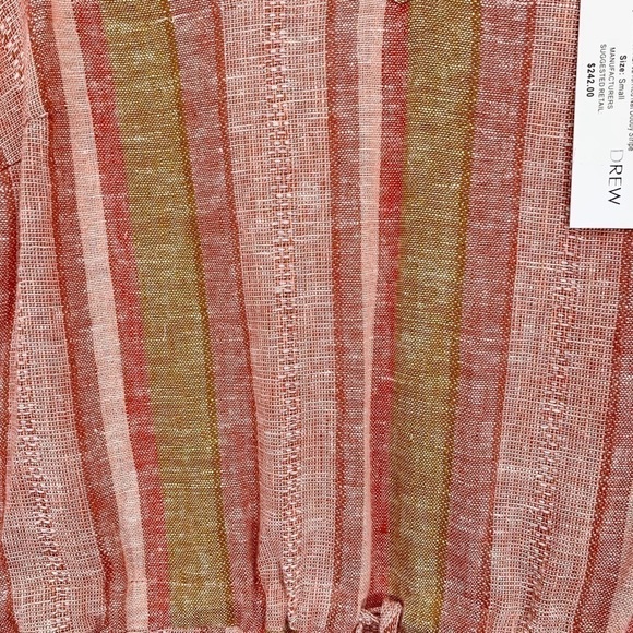 DREW Anthro Natural Dobby Stripe Dress NWT Size S - Picture 4 of 9